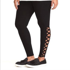 Torrid Black Full Length Lattice Legging